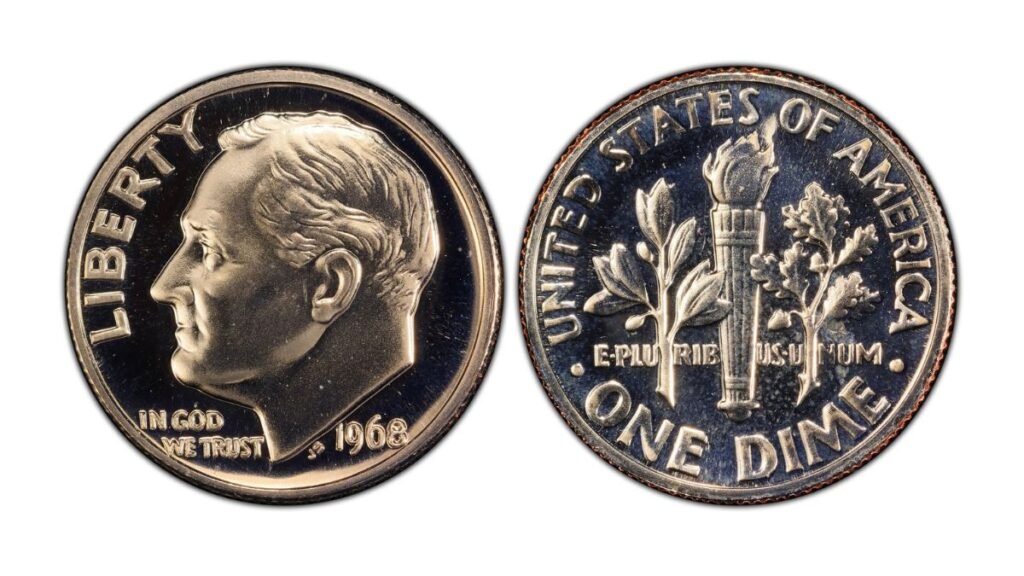 1968 No-S Proof Dime
